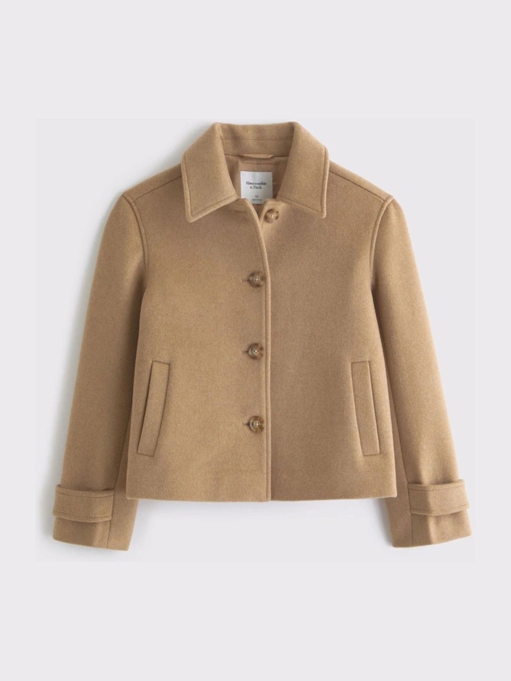 Abercrombie & Fitch Short Wool Blend Coat NWOT SIZE XL